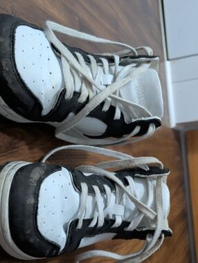 Time and Tru Black and White High-Top Sneakers for Kids